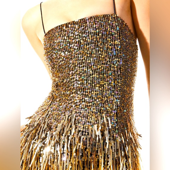 Alice + Olivia Fifi Embellished Sequin Fringe Dress - Picture 6 of 15